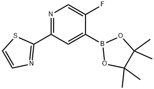 5-Fluoro-2-(thiazol-2-yl)pyridine-4-boronic acid pinacol ester Structure