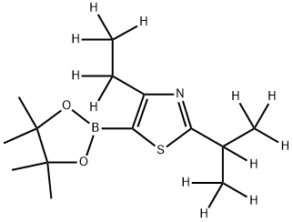 [4-Ethyl-2-(iso-propyl)-d12]-thiazole-5-boronic acid pinacol ester Structure