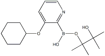 3-(Cyclohexyloxy)pyridine-2-boronic acid pinacol ester 구조식 이미지