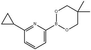 6-Cyclopropylpyridine-2-boronic acid neopentylglycol ester 구조식 이미지