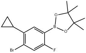 2-Fluoro-4-bromo-5-cyclopropylphenylboronic acid pinacol ester Structure