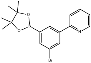 3-(Pyridin-2-yl)-5-bromophenylboronic acid pinacol ester Structure