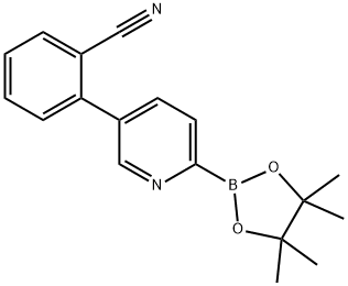 2-(6-(4,4,5,5-tetramethyl-1,3,2-dioxaborolan-2-yl)pyridin-3-yl)benzonitrile Structure