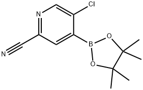 5-Chloro-2-cyanopyridine-4-boronic acid pinacol ester Structure