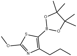 4-(n-Propyl)-2-methoxythiazole-5-boronic acid pinacol ester Structure