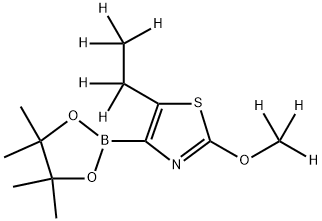 (2-Methoxy-5-ethyl-d8)-thiazole-4-boronic acid pinacol ester Structure