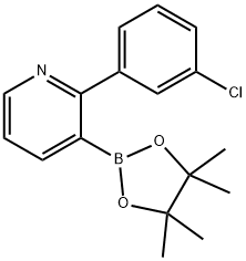 2-(3-Chlorophenyl)pyridine-3-boronic acid pinacol ester 구조식 이미지