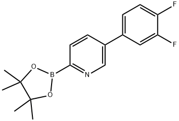 5-(3,4-Difluorophenyl)pyridine-2-boronic acid pinacol ester 구조식 이미지