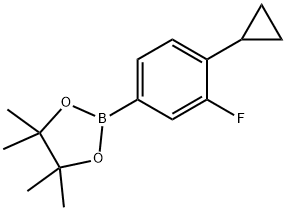 2-(4-cyclopropyl-3-fluorophenyl)-4,4,5,5-tetramethyl-1,3,2-dioxaborolane Structure