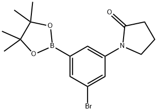 1-[3-(TETRAMETHYL-1,3,2-DIOXABOROLAN-2-YL)-5-BROMOPHENYL]PYRROLIDIN-2-ONE Structure