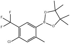 4-Chloro-5-trifluoromethyl-2-methylphenylboronic acid pinacol ester 구조식 이미지