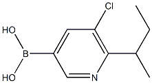 5-Chloro-6-(sec-butyl)pyridine-3-boronic acid 구조식 이미지