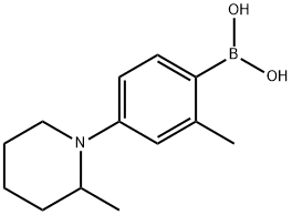 2-Methyl-4-(2-methylpiperidin-1-yl)phenylboronic acid 구조식 이미지