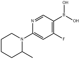 4-Fluoro-2-(2-methylpiperidin-1-yl)pyridine-5-boronic acid Structure