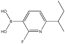 2-Fluoro-6-(sec-butyl)pyridine-3-boronic acid 구조식 이미지