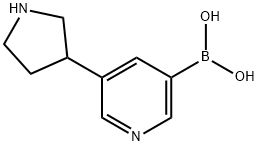 3-(PYRROLIDIN-3-YL)PYRIDINE-5-BORONIC ACID 구조식 이미지