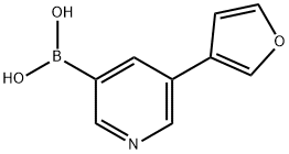 (5-(furan-3-yl)pyridin-3-yl)boronic acid Structure