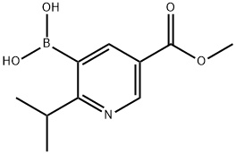 2-(iso-Propyl)-5-(methoxycarbonyl)pyridine-3-boronic acid 구조식 이미지