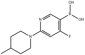 4-Fluoro-2-(4-methylpiperidin-1-yl)pyridine-5-boronic acid Structure