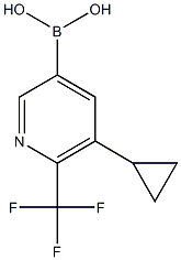 5-Cyclopropyl-6-trifluoromethylpyridine-3-boronic acid 구조식 이미지