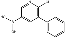6-Chloro-5-phenylpyridine-3-boronic acid 구조식 이미지
