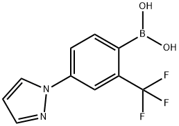 2-Trifluoromethyl-4-(1H-pyrazol-1-yl)phenylboronic acid 구조식 이미지