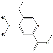 5-Ethyl-2-(methoxycarbonyl)pyridine-4-boronic acid 구조식 이미지