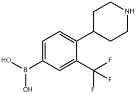4-(Piperidin-4-yl)-3-trifluoromethylphenylboronic acid 구조식 이미지