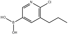 6-Chloro-5-(n-propyl)pyridine-3-boronic acid 구조식 이미지