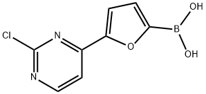 5-(2-Chloropyrimidin-4-yl)furan-2-boronic acid 구조식 이미지