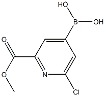 [2-(METHOXYCARBONYL)-6-CHLOROPYRIDIN-4-YL]BORONIC ACID Structure