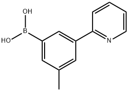 3-(Pyridin-2-yl)-5-methylphenylboronic acid 구조식 이미지