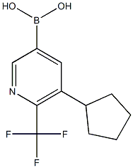 5-Cyclopentyl-6-trifluoromethylpyridine-3-boronic acid Structure