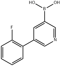 5-(2-Fluorophenyl)pyridine-3-boronic acid 구조식 이미지