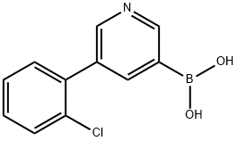 5-(2-Chlorophenyl)pyridine-3-boronic acid 구조식 이미지