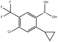 4-Chloro-5-trifluoromethyl-2-cyclopropylphenylboronic acid 구조식 이미지
