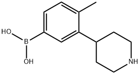 3-(Piperidin-4-yl)-4-methylphenylboronic acid 구조식 이미지