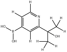 [2-(2-HYDROXYPROPAN-2-YL)PYRIDINE-d9]-4-BORONIC ACID Structure