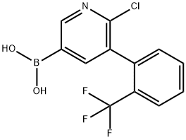 6-Chloro-5-(2-trifluoromethylphenyl)pyridine-3-boronic acid Structure