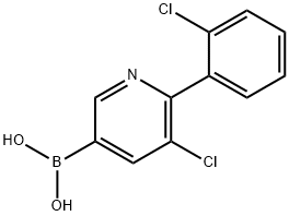5-Chloro-6-(2-chlorophenyl)pyridine-3-boronic acid Structure