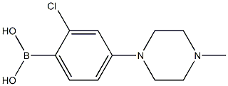 2-Chloro-4-(N-methylpiperazin-1-yl)phenylboronic acid 구조식 이미지