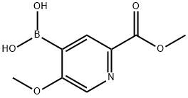 5-Methoxy-2-(methoxycarbonyl)pyridine-4-boronic acid 구조식 이미지