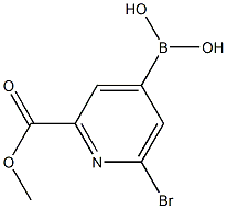 [2-(METHOXYCARBONYL)-6-BROMOPYRIDIN-4-YL]BORONIC ACID Structure