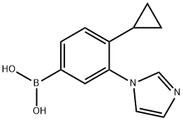 4-Cyclopropyl-3-(1H-imidazol-1-yl)phenylboronic acid 구조식 이미지