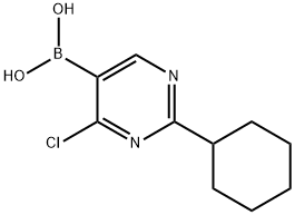 4-Chloro-2-(cyclohexyl)pyrimidine-5-boronic acid Structure