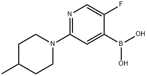 5-Fluoro-2-(4-methylpiperidin-1-yl)pyridine-4-boronic acid 구조식 이미지