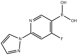 4-Fluoro-2-(1H-pyrazol-1-yl)pyridine-5-boronic acid 구조식 이미지