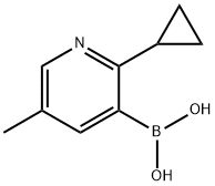 5-Methyl-2-(cyclopropyl)pyridine-3-boronic acid Structure