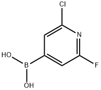 2-Fluoro-6-chloropyridine-4-boronic acid 구조식 이미지