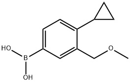 4-Cyclopropyl-3-(methoxymethyl)phenylboronic acid 구조식 이미지